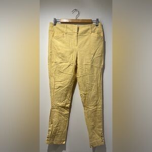 7th Avenue NY&C Yellow Skinny Pants Size 2